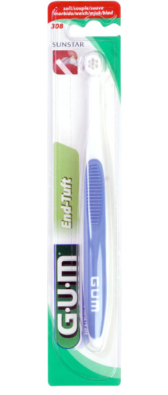 GUM® End-Tuft Toothbrush Tapered